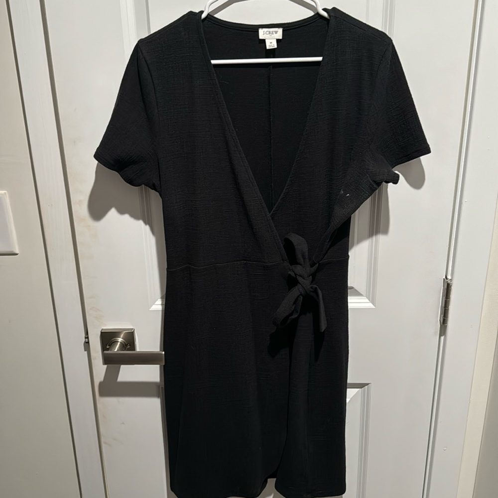 Black wrap dress, size M. J. Crew.